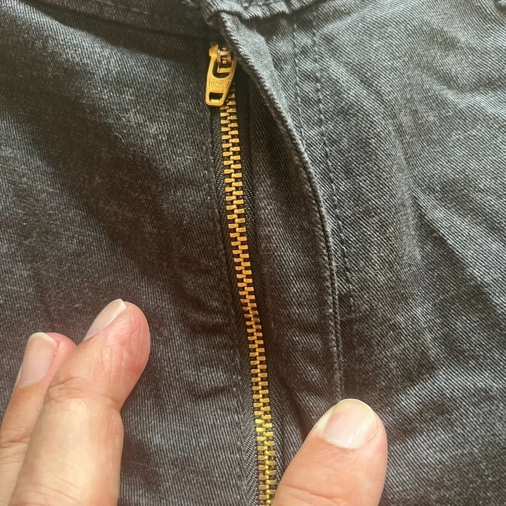 Levis‎ Men's Cargo Shorts Size 32x11 Black Baggy Cotton Skater 2014 Y2K Grunge